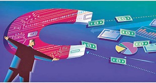 Man Holding Magnet To Gain Profit --- Image by © Images.com/Corbis